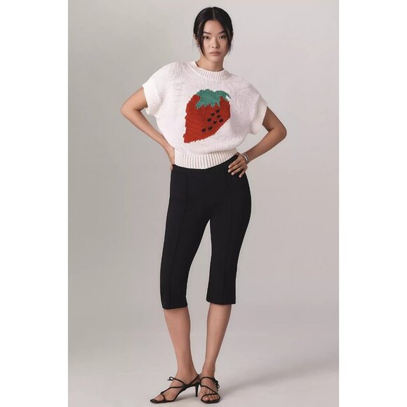 The Pippa Crew-Neck Sweater by Maeve: Cap-Sleeve Edition Strawberry XL Petite - Picture 3 of 4